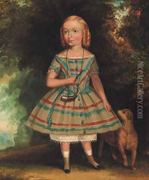 Portrait of a young girl Oil Painting - American School