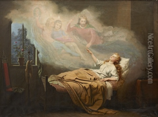 Traumkonig Und Sein Lieb Oil Painting - Franz Maria Ingenmey