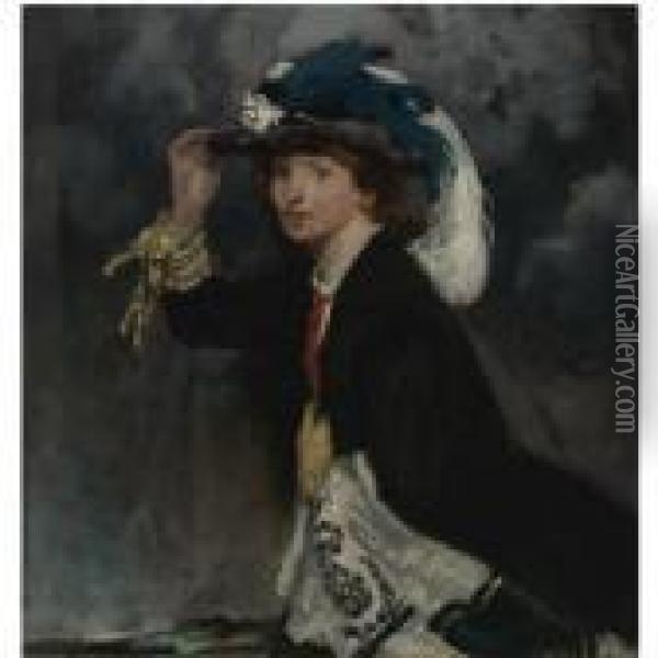 The Shower Oil Painting - Sir William Newenham Montague Orpen