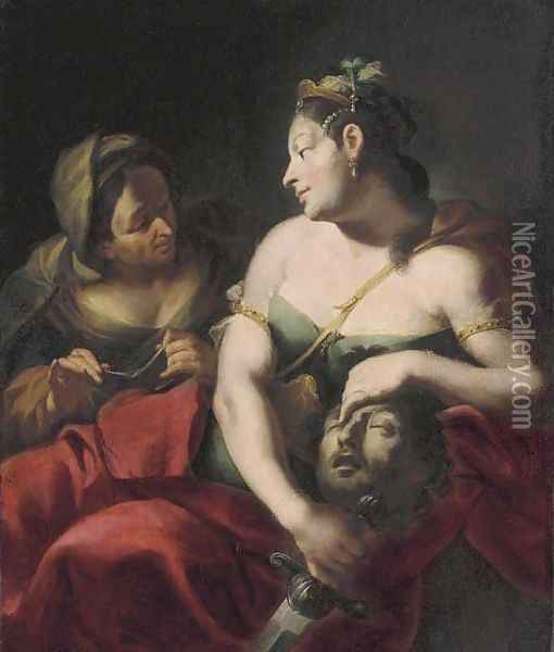 Judith with the head of Holofernes Oil Painting - North-Italian School