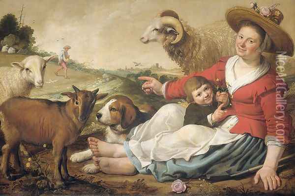 The Shepherdess 1628 Oil Painting - Jacob Gerritsz. Cuyp