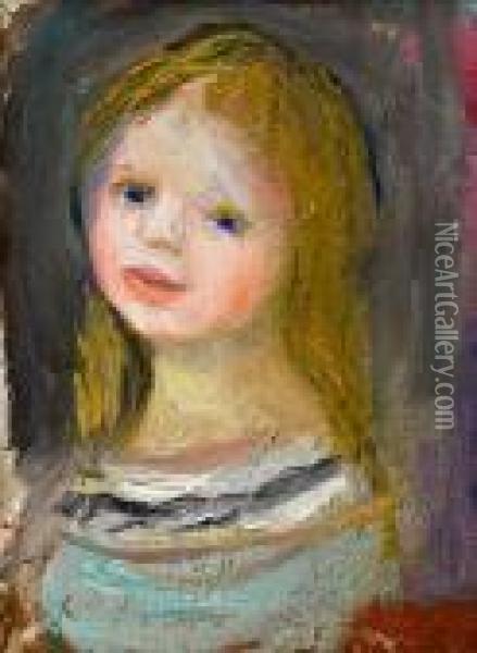 Portrait De Jeune Fille Oil Painting - Pierre Auguste Renoir