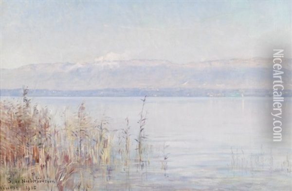 Au Bord Du Lac Oil Painting - Sophie von Niederhausern