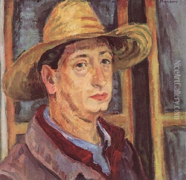 Self portrait c 1940 Oil Painting - Paul Brill