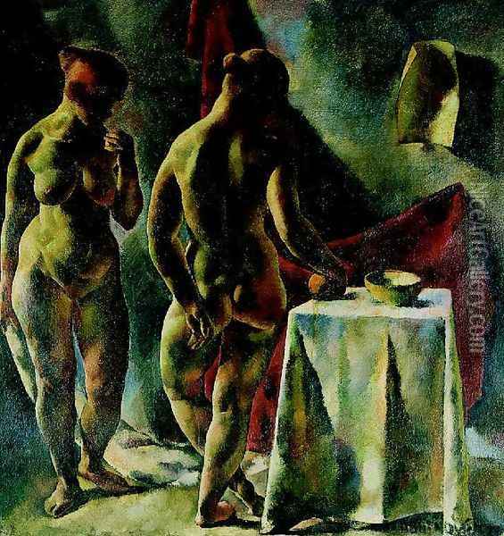 Noi aktok, 1921 Oil Painting - Vilmos Aba-Novak
