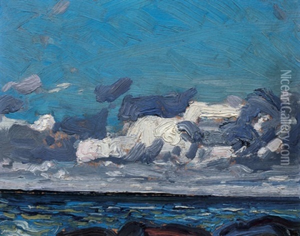 Fresh Wind, Lake Simcoe Oil Painting - James Edward Hervey MacDonald