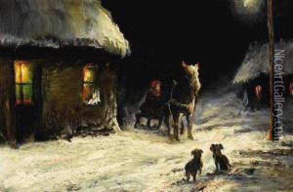 Winter Oil Painting - Petr Nicolaevich Gruzinsky