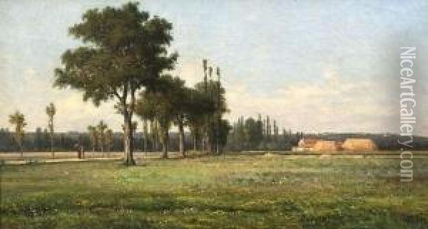 Route De La Fouillouisse. Oil Painting - Louis Noirot