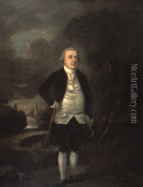 Portrait Of Colonel John Anstruther Oil Painting - Arthur Devis