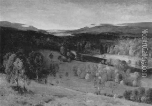 The Road To The Isles Looking Towards Loch Rannoch From Strath Tummel Oil Painting - Alexander Giorden Sinclair