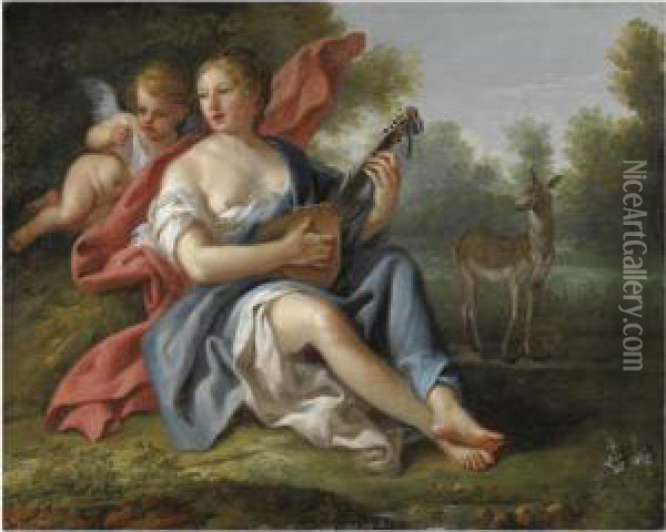 Allegoria Della Musica Oil Painting - Bartolomeo Giuseppe Chiari
