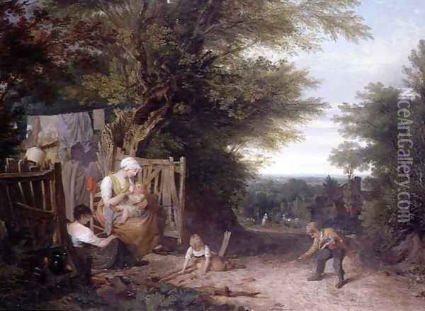 At the Cottage Gate Oil Painting - William Collins
