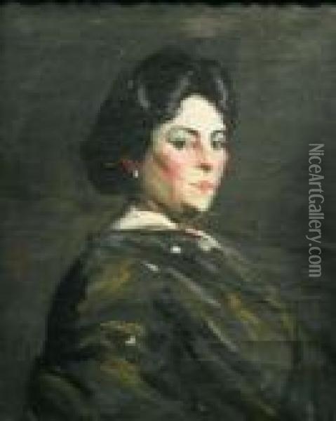 Portrait Of A Woman Oil Painting - Robert Henri