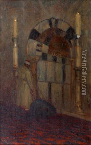 Michrab In Der Omar Moschee In Jerusalem Oil Painting - Felix Possart