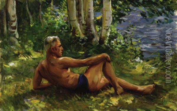 Bather Oil Painting - Nicholas Basil Haritonoff