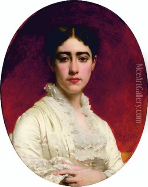 Portrait De Madame Mas Oil Painting - Pierre Auguste Cot