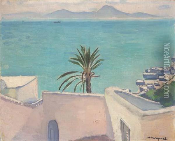 Sidi Bou Said, Le Palmier Oil Painting - Albert Marquet