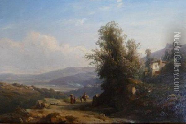  Paysage D'italie  Oil Painting - Leon Fleury