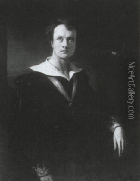 Portrait Of William Kelly As Hamlet Oil Painting - Thomas Lawrence