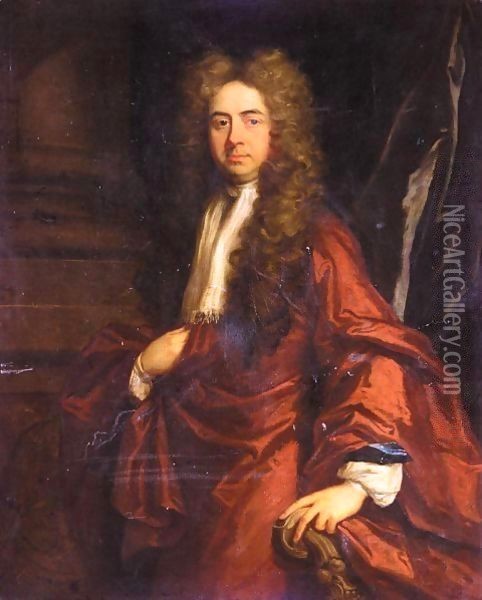 Portrait Of Hon. George Monson (B.1658) Oil Painting - Johann Closterman