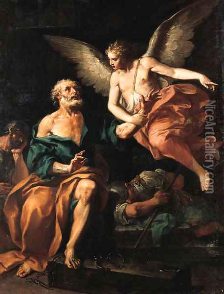 The Liberation of Saint Peter Oil Painting - Ercole Graziani