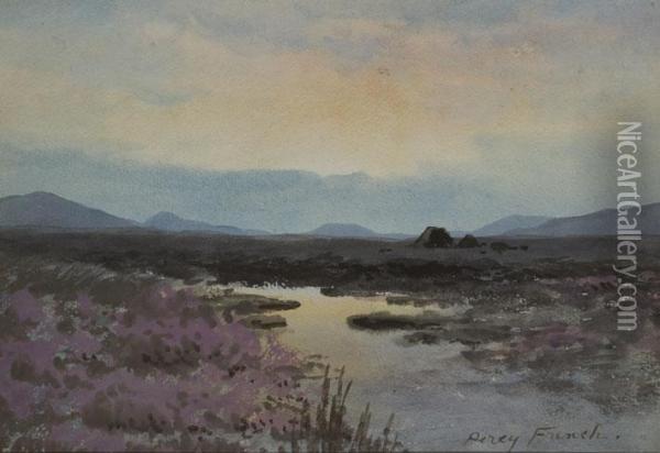 Stream Through Bog Landscape Oil Painting - William Percy French