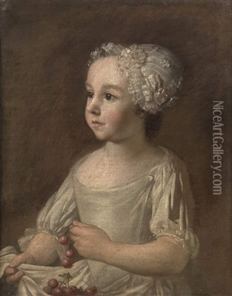 Jeune Fille Aux Cerises Oil Painting - Thomas Gainsborough