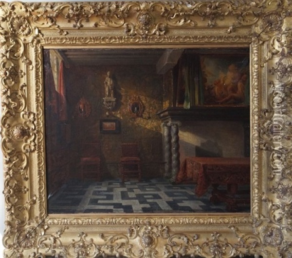 Interieur Hollandais Oil Painting - Henri de Braekeleer