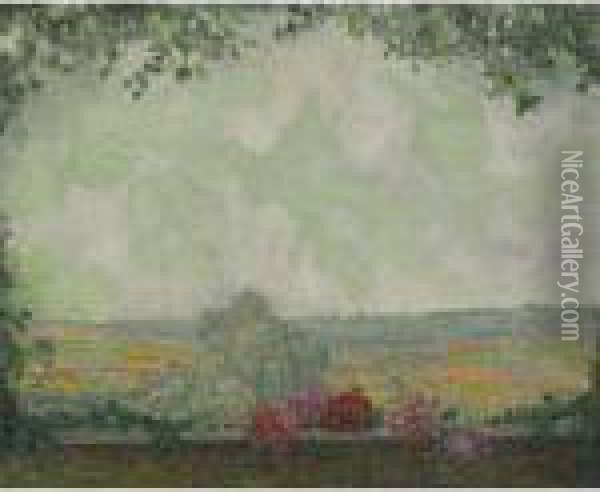 Vue De La Terrasse Oil Painting - Henri Eugene Augustin Le Sidaner