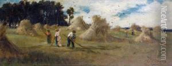 Harvest Scene Oil Painting - Phillip Richard Morris