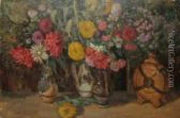 Vase Cu Flori Oil Painting - Erno Tibor