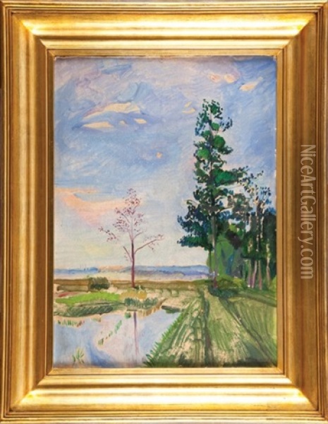 Na Skraju Lasu Oil Painting - Zygmunt Waliszewski