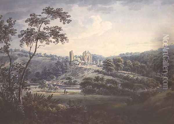 Rosslyn Castle, Midlothian Oil Painting - Hugh William Williams
