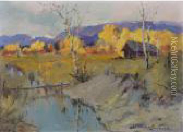 Autumn Morning Oil Painting - Sidney Laurence
