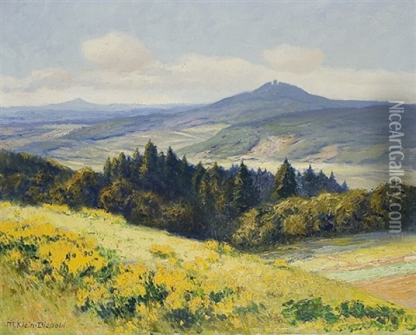 Gorse In The Eifel Oil Painting - Maximilian Klein Von Diepold