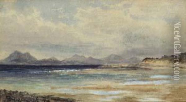 West Coast Of Ireland, County Galway Oil Painting - William Percy French