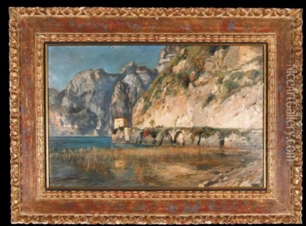 Droga Nad Brzegiem Morza Oil Painting - Konrad Ludwig Lessing