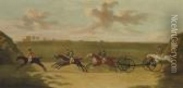 The Chaise Match, Run On Newmarket Heath, Wednesday 29 August,1750 Oil Painting - J. Francis Sartorius