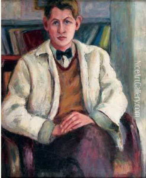 Jeune Homme A La Veste Blanche Oil Painting - Roderic O'Conor