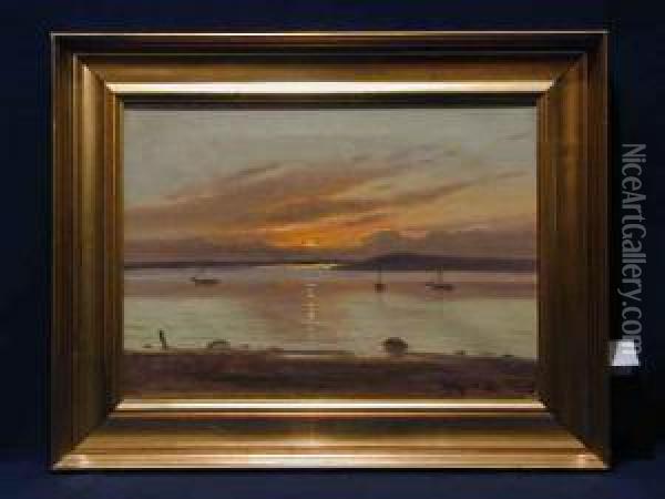 Jutland Bei Sonnenuntergang Oil Painting - Edmund Fischer