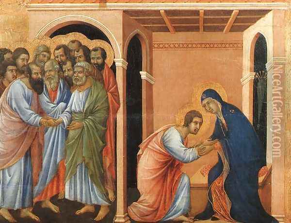 Parting from St John 1308-11 Oil Painting - Duccio Di Buoninsegna