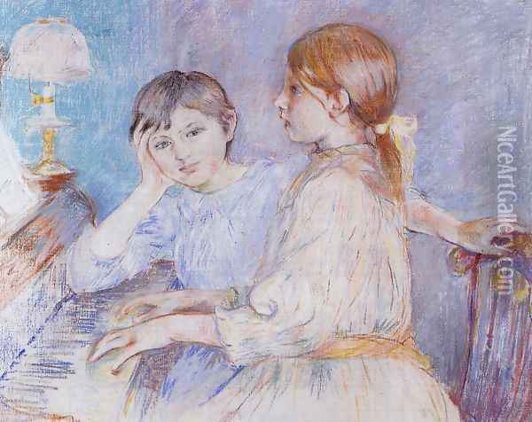 The Piano Oil Painting - Berthe Morisot