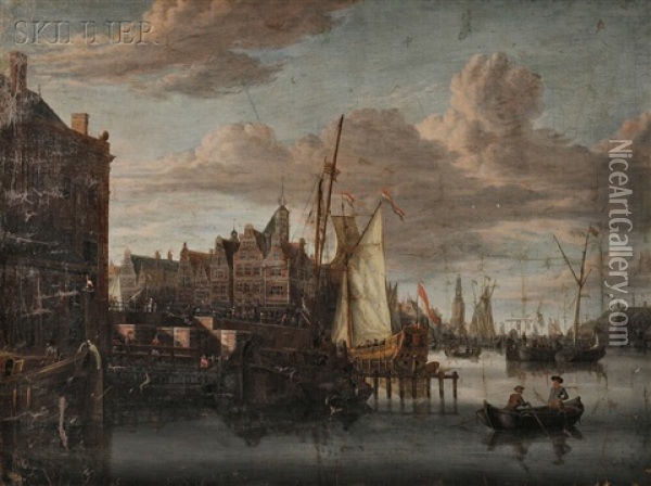 View Of Amsterdam Oil Painting - Jacobus Storck