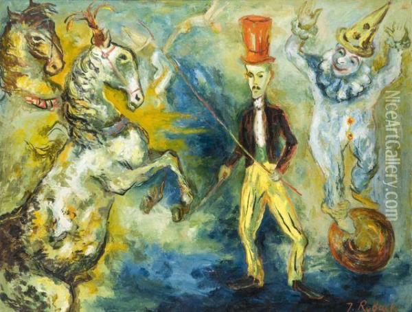 Cirque Oil Painting - Isaac Ryback