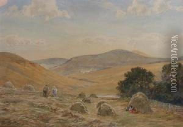 Hay Gatherers Oil Painting - Tom Scott
