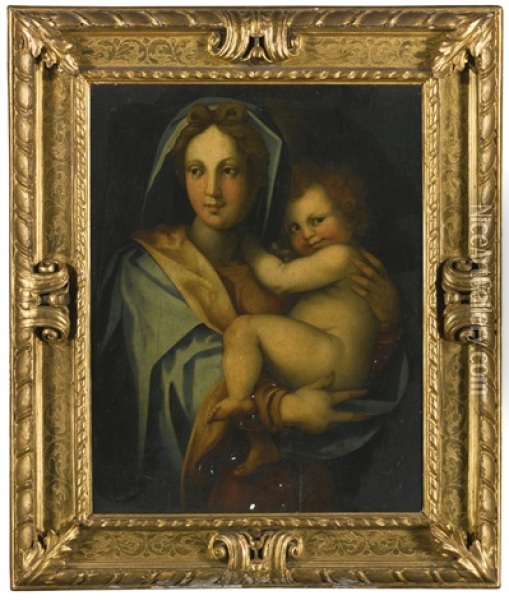 The Madonna And Child Oil Painting - (Jacone) Jacopo di Giovanni di Francesco