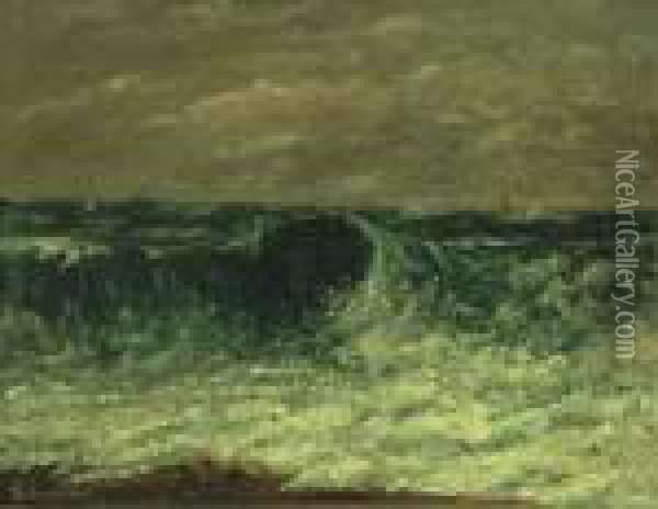 La Vague Oil Painting - Gustave Courbet