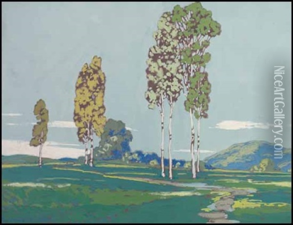 The Open Plain Oil Painting - Francis Hans Johnston