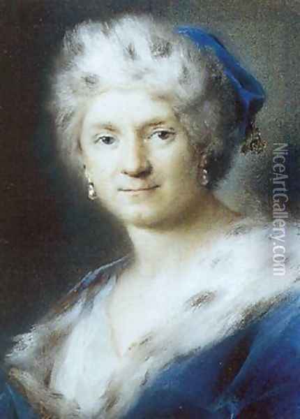 Self-Portrait as Winter 1731 Oil Painting - Rosalba Carriera