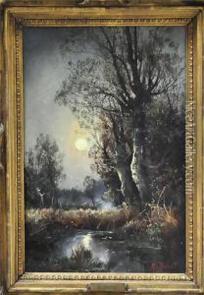 Sommernacht Oil Painting - R. Ducat